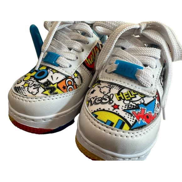 7C Toddler Nike Air Force 1 Custom Graffiti Comic Pop Art | ONE OF A KIND - Picture 13 of 15